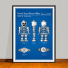1996 Toy Skeleton Figure Colorized Patent Print - UNFRAMED