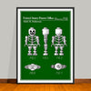 1996 Toy Skeleton Figure Colorized Patent Print - UNFRAMED