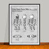 1996 Toy Skeleton Figure Colorized Patent Print - UNFRAMED