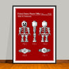 1996 Toy Skeleton Figure Colorized Patent Print - UNFRAMED
