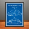 1997 VW Volkswagen Automotive Body Patent Print - Unframed