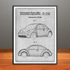 1997 VW Volkswagen Automotive Body Patent Print - Unframed