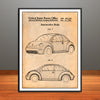 1997 VW Volkswagen Automotive Body Patent Print - Unframed
