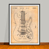 2000 Fender Stratocaster Patent Print - Unframed