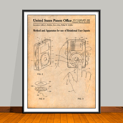 2003 Apple ipod Patent Print - Unframed