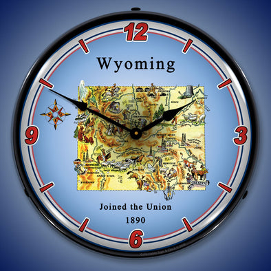 State of Wyoming LED Clock