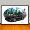 2004 Chevrolet Corvette ZO6 Car Art Print - 13" X 19" UNFRAMED