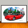 2004 Chevrolet Corvette ZO6 Car Art Print - 13" X 19" UNFRAMED