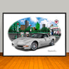 2004 Chevrolet Corvette ZO6 Car Art Print - 13" X 19" UNFRAMED