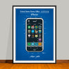 2006 Colorized Apple iPhone Patent Print - UNFRAMED