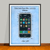 2006 Colorized Apple iPhone Patent Print - UNFRAMED
