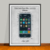 2006 Colorized Apple iPhone Patent Print - UNFRAMED