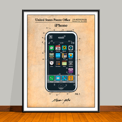 2006 Colorized Apple iPhone Patent Print - UNFRAMED