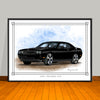 2008 2014 Dodge Challenger SRT8 Muscle Car Art Print - 18" X 24" UNFRAMED