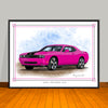 2008 2014 Dodge Challenger SRT8 Muscle Car Art Print - 18" X 24" UNFRAMED
