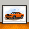 2008 2014 Dodge Challenger SRT8 Muscle Car Art Print - 18" X 24" UNFRAMED