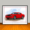 2008 2014 Dodge Challenger SRT8 Muscle Car Art Print - 18" X 24" UNFRAMED