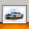 2008 2014 Dodge Challenger SRT8 Muscle Car Art Print - 18" X 24" UNFRAMED