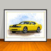 2008 2014 Dodge Challenger SRT8 Muscle Car Art Print - 18" X 24" UNFRAMED