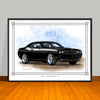 2008 2023 Dodge Challenger R/T Stripe Options Art Print - 18" X 24" UNFRAMED