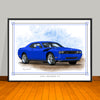 2008 2023 Dodge Challenger R/T Fender Stripe Options Art Print - 18" X 24" UNFRAMED