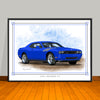 2008 2023 Dodge Challenger R/T Fender Stripe Options Art Print - 18" X 24" UNFRAMED