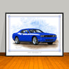 2008 2023 Dodge Challenger R/T Stripe Options Art Print - 18" X 24" UNFRAMED