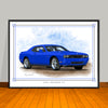 2008 2023 Dodge Challenger R/T Art Print - 18" X 24" UNFRAMED