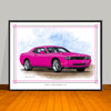 2008 2023 Dodge Challenger R/T Art Print - 18" X 24" UNFRAMED