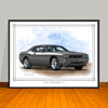 2008 2023 Dodge Challenger R/T Stripe Options Art Print - 18" X 24" UNFRAMED