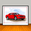 2008 2023 Dodge Challenger R/T Fender Stripe Options Art Print - 18" X 24" UNFRAMED
