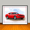 2008 2023 Dodge Challenger R/T Stripe Options Art Print - 18" X 24" UNFRAMED