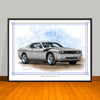 2008 2023 Dodge Challenger R/T Fender Stripe Options Art Print - 18" X 24" UNFRAMED