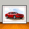 2008 2023 Dodge Challenger R/T Stripe Options Art Print - 18" X 24" UNFRAMED