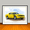 2008 2023 Dodge Challenger R/T Fender Stripe Options Art Print - 18" X 24" UNFRAMED