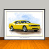 2008 2023 Dodge Challenger R/T Stripe Options Art Print - 18" X 24" UNFRAMED