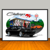 2009 Dodge Challenger R/T Fender Stripe Options Art Print - 13 X 19 UNFRAMED