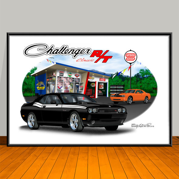 2009 Dodge Challenger R/T Stripe Options Art Print - 13 X 19 UNFRAMED