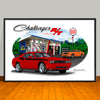 2009 Dodge Challenger R/T Stripe Options Art Print - 13 X 19 UNFRAMED
