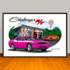 2009 Dodge Challenger R/T Stripe Options Art Print - 13 X 19 UNFRAMED