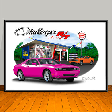 2009 Dodge Challenger R/T Stripe Options Art Print - 13 X 19 UNFRAMED