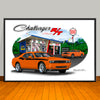 2009 Dodge Challenger R/T Stripe Options Art Print - 13 X 19 UNFRAMED