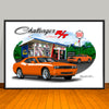 2009 Dodge Challenger R/T Stripe Options Art Print - 13 X 19 UNFRAMED