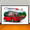 2009 Dodge Challenger R/T Fender Stripe Options Art Print - 13 X 19 UNFRAMED