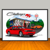 2009 Dodge Challenger R/T Stripe Options Art Print - 13 X 19 UNFRAMED