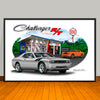 2009 Dodge Challenger R/T Fender Stripe Options Art Print - 13 X 19 UNFRAMED