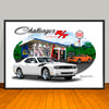 2009 Dodge Challenger R/T Fender Stripe Options Art Print - 13 X 19 UNFRAMED