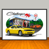 2009 Dodge Challenger R/T Stripe Options Art Print - 13 X 19 UNFRAMED