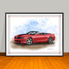 2010-11-12 Chevrolet Camaro SS Stripe Options Muscle Car Art Print 18" X 24" UNFRAMED