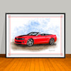 2010-11-12 Chevrolet Camaro SS Stripe Options Muscle Car Art Print 18" X 24" UNFRAMED